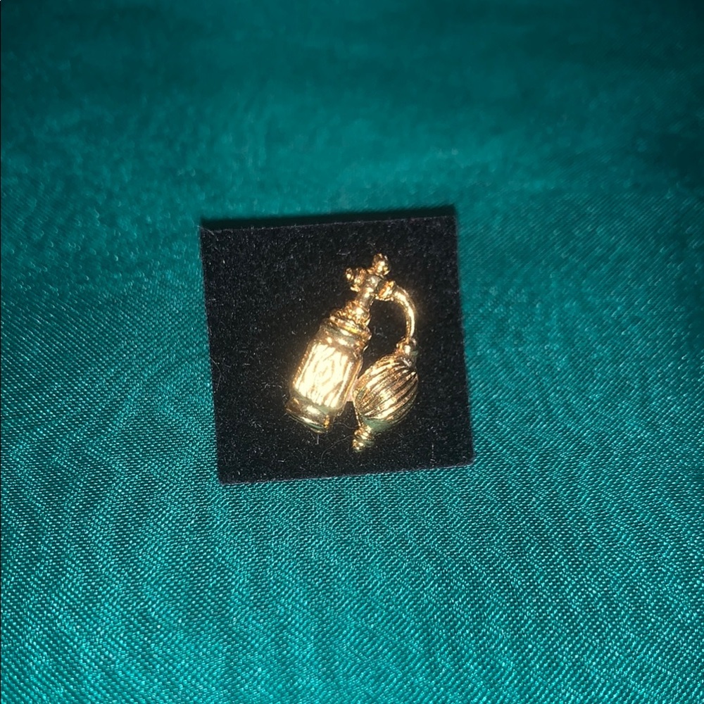 Vintage Gold Perfume Bottle Brooch
